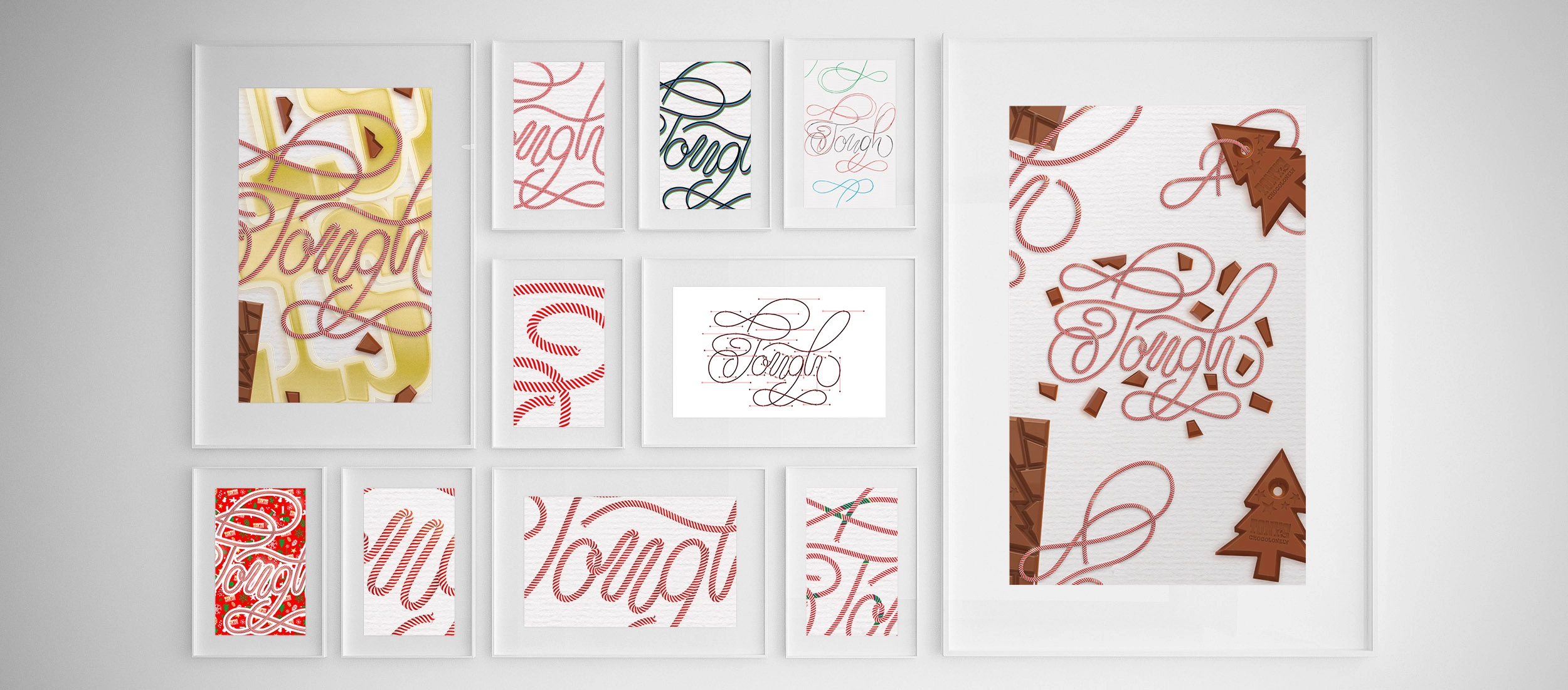 From Sketch to Final Lettering Piece: Tough Part of Portfolio Item: Christmas Message Tony's Chocolonely